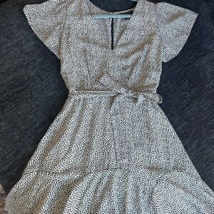 Black and White Patterned Dress